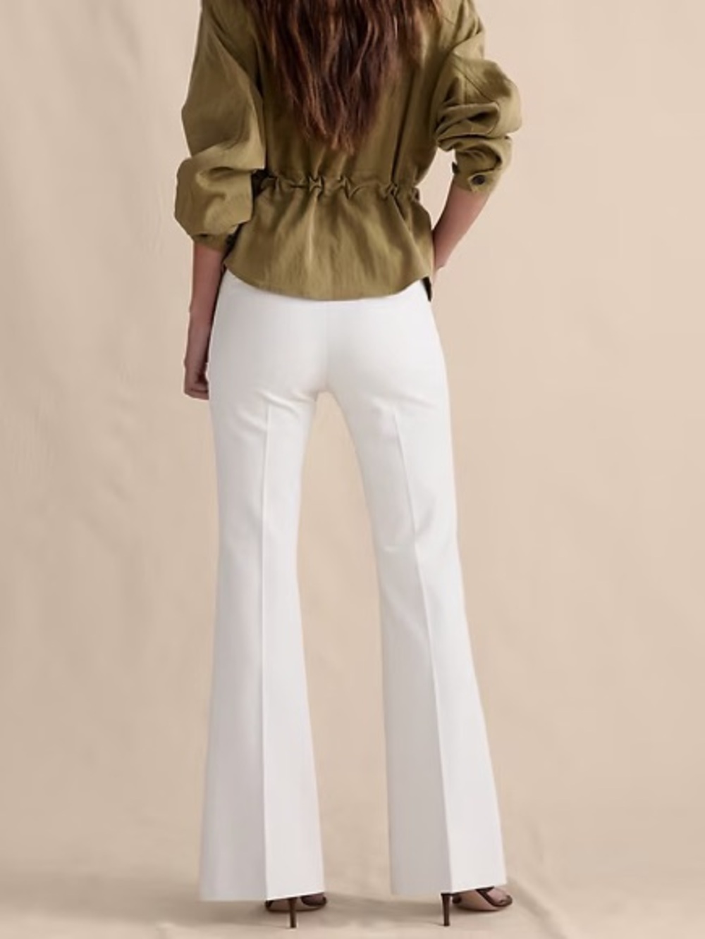 Banana Republic Women's Tan Wide-Leg Chinos